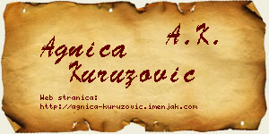 Agnica Kuruzović vizit kartica
